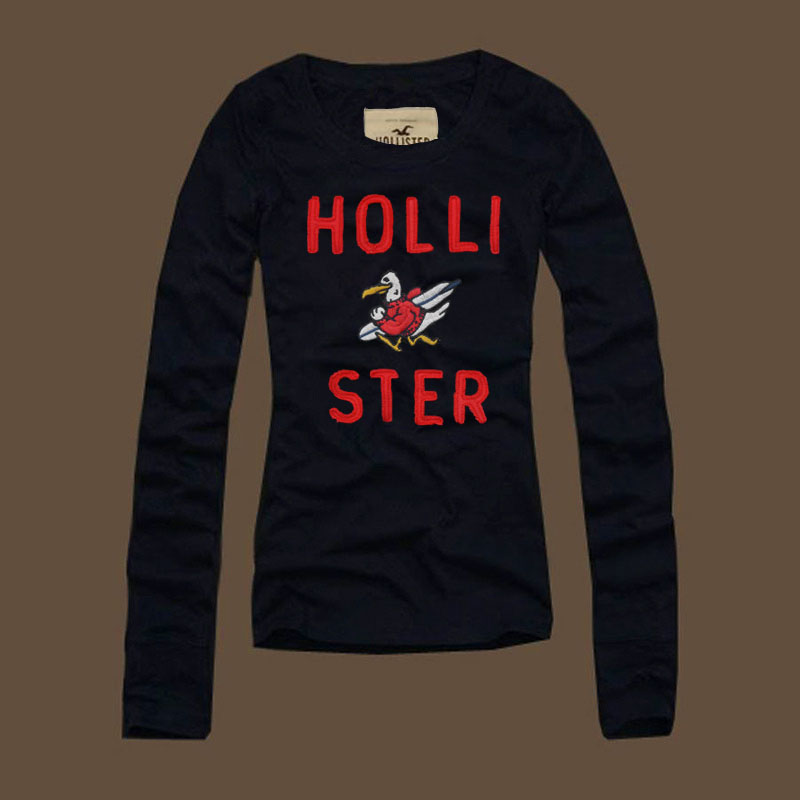 Hollister Mujeres De Cuello Redondo Largo Remera HCO4746